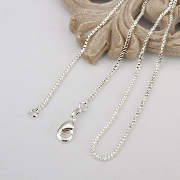 NWOT 925 Sterling Silver 2mm Box Chain Necklace - Picture 9 of 10